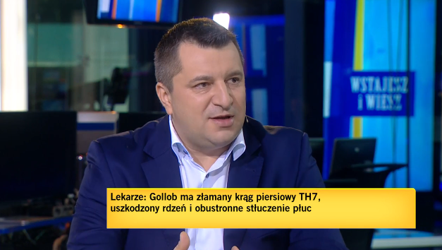 Wypadek-Tomasza-Golloba_media_TVN24_Artur-Zaczyński_Carolina-Medical-Center Dr n. med. Artur Zaczyński o wypadku Tomasza Golloba | „Wstajesz i wiesz”, TVN24