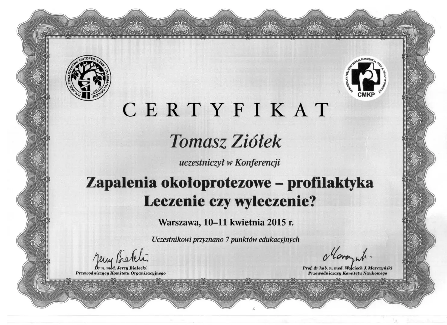 lek. Tomasz Ziółek