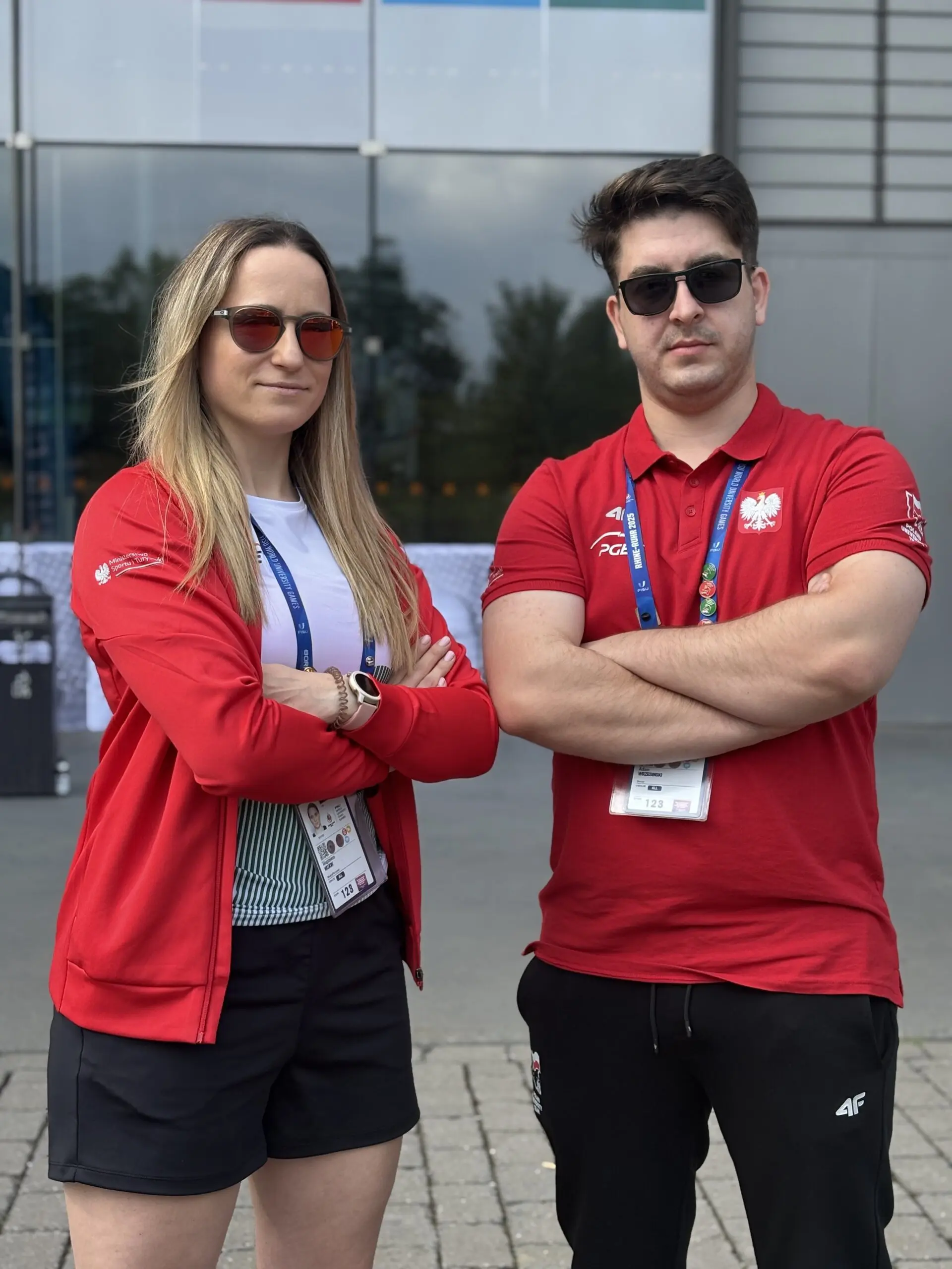 Mgr Magdalena Wójcik i lek. Adam Wrzesiński na XXXII Letniej Uniwersjadzie